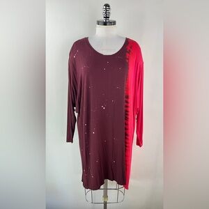 💚 3198. Oversized Stretchy Jersey Tunic Dress